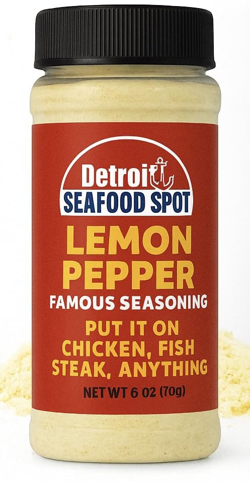 Detroit Seafood Spot Lemon Pepper seasoning jar
