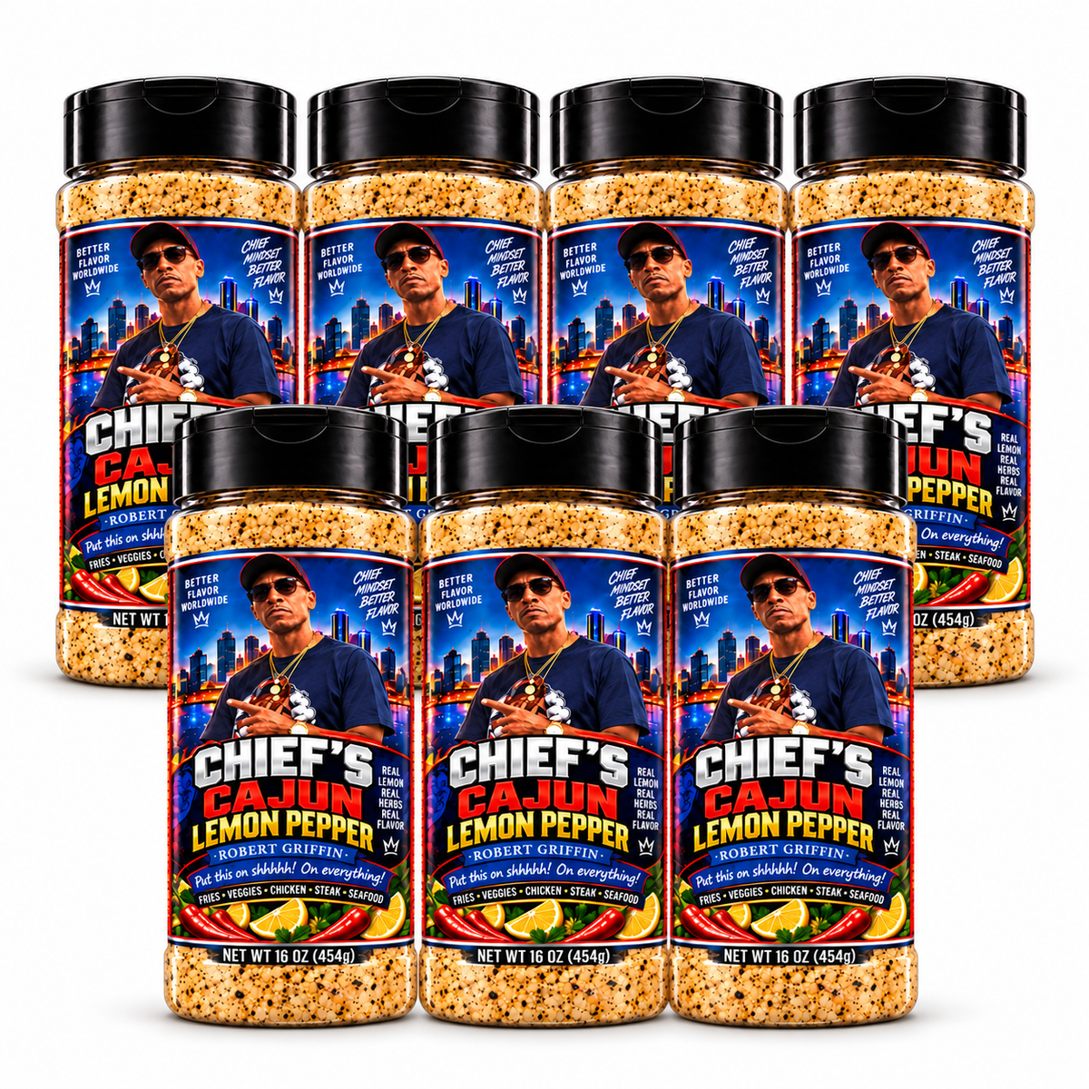 Chief’s Cajun Lemon Pepper 7 Pack