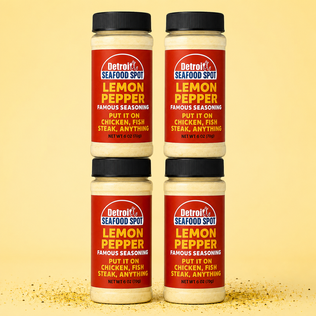 Detroit Seafood Spot Lemon Pepper seasoning 4-bottle pack