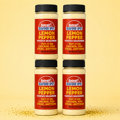 Detroit Seafood Spot Lemon Pepper seasoning 4-bottle pack