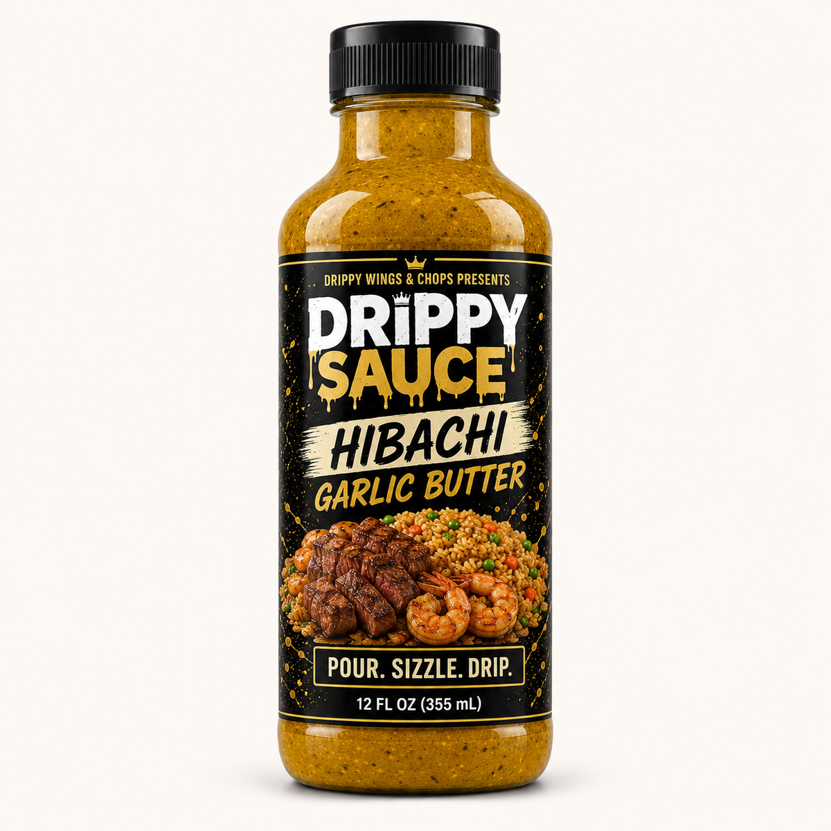 Drippy Sauce Hibachi Garlic Butter full bottle mockup