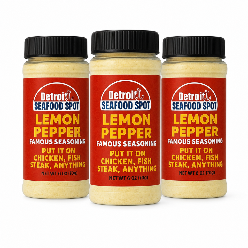 Detroit Seafood Spot Lemon Pepper seasoning 3-bottle value pack